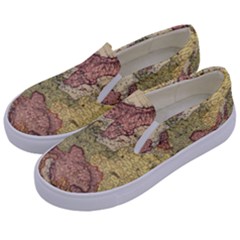 Retro Old Vintage Map Of Europe Kids  Canvas Slip Ons