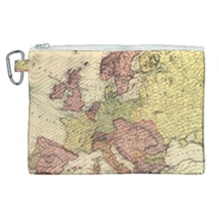 Retro Old Vintage Map Of Europe Canvas Cosmetic Bag (xl)