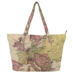 Retro Old Vintage Map Of Europe Full Print Shoulder Bag