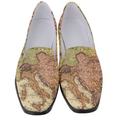 Retro Old Vintage Map Of Europe Women s Classic Loafer Heels