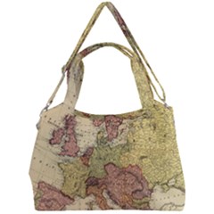 Retro Old Vintage Map Of Europe Double Compartment Shoulder Bag