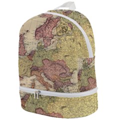 Retro Old Vintage Map Of Europe Zip Bottom Backpack