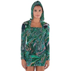 Malachite  Long Sleeve Hooded T-shirt