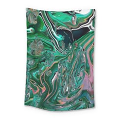 Malachite  Small Tapestry by kaleidomarblingart