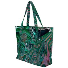 Malachite  Zip Up Canvas Bag