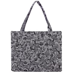 Be True Be Yourself Typographic Print Pattern Mini Tote Bag