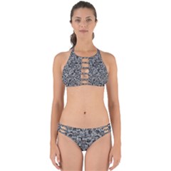 Be True Be Yourself Typographic Print Pattern Perfectly Cut Out Bikini Set