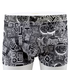 Be True Be Yourself Typographic Print Pattern Men s Boxer Briefs