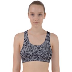 Be True Be Yourself Typographic Print Pattern Back Weave Sports Bra