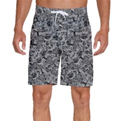 Be True Be Yourself Typographic Print Pattern Men s Beach Shorts by dflcprintsclothing