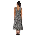 Be true be yourself typographic print pattern Sleeveless Cross Front Cocktail Midi Chiffon Dress View4