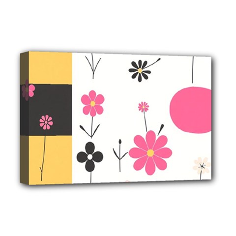  Minimalist Pattern With Simple Lines,flower And Shapes, Creating A Clean And Modern Deluxe Canvas 18  X 12  (stretched)