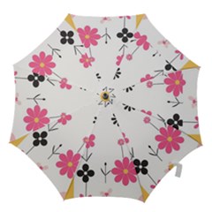  Minimalist Pattern With Simple Lines,flower And Shapes, Creating A Clean And Modern Hook Handle Umbrellas (small)