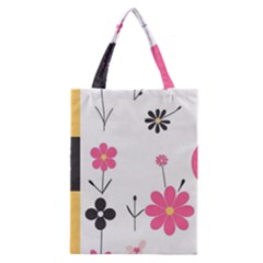  Minimalist Pattern With Simple Lines,flower And Shapes, Creating A Clean And Modern Classic Tote Bag