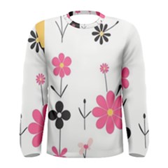  Minimalist Pattern With Simple Lines,flower And Shapes, Creating A Clean And Modern Men s Long Sleeve T-shirt