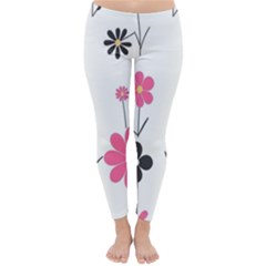  Minimalist Pattern With Simple Lines,flower And Shapes, Creating A Clean And Modern Classic Winter Leggings