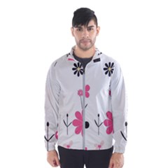  Minimalist Pattern With Simple Lines,flower And Shapes, Creating A Clean And Modern Men s Windbreaker