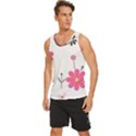  Minimalist Pattern With Simple Lines,flower And Shapes, Creating A Clean And Modern Men s Wide Collar Tank Top View2