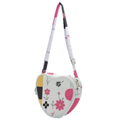  Minimalist Pattern With Simple Lines,flower And Shapes, Creating A Clean And Modern Heart Shoulder Bag