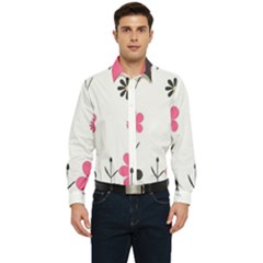  Minimalist Pattern With Simple Lines,flower And Shapes, Creating A Clean And Modern Men s Long Sleeve Shirt