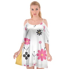  Minimalist Pattern With Simple Lines,flower And Shapes, Creating A Clean And Modern Cutout Spaghetti Strap Chiffon Dress by myclothy