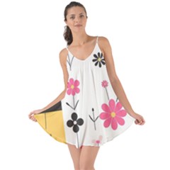  Minimalist Pattern With Simple Lines,flower And Shapes, Creating A Clean And Modern Love The Sun Cover Up