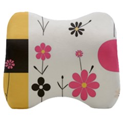  Minimalist Pattern With Simple Lines,flower And Shapes, Creating A Clean And Modern Velour Head Support Cushion