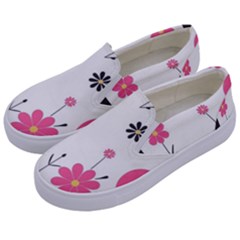  Minimalist Pattern With Simple Lines,flower And Shapes, Creating A Clean And Modern Kids  Canvas Slip Ons