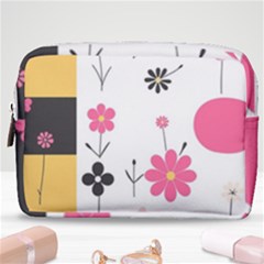  Minimalist Pattern With Simple Lines,flower And Shapes, Creating A Clean And Modern Make Up Pouch (medium)