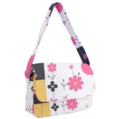  Minimalist Pattern With Simple Lines,flower And Shapes, Creating A Clean And Modern Courier Bag