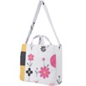  Minimalist Pattern With Simple Lines,flower And Shapes, Creating A Clean And Modern Square Shoulder Tote Bag View1