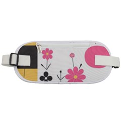  Minimalist Pattern With Simple Lines,flower And Shapes, Creating A Clean And Modern Rounded Waist Pouch