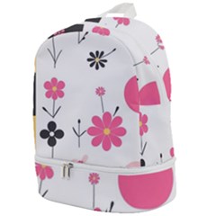  Minimalist Pattern With Simple Lines,flower And Shapes, Creating A Clean And Modern Zip Bottom Backpack