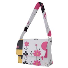  Minimalist Pattern With Simple Lines,flower And Shapes, Creating A Clean And Modern Full Print Messenger Bag (m) by myclothy