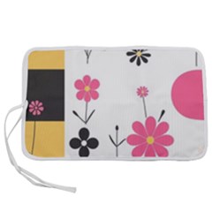  Minimalist Pattern With Simple Lines,flower And Shapes, Creating A Clean And Modern Pen Storage Case (m)