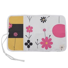  Minimalist Pattern With Simple Lines,flower And Shapes, Creating A Clean And Modern Pen Storage Case (l)