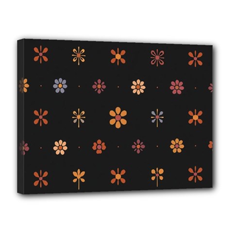 Minimalist Pattern With Simple Lines,flower And Shapes, Creating A Clean And Modern Canvas 16  X 12  (stretched)