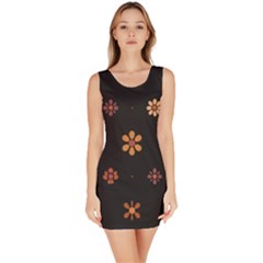 Minimalist Pattern With Simple Lines,flower And Shapes, Creating A Clean And Modern Bodycon Dress