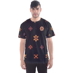 Minimalist Pattern With Simple Lines,flower And Shapes, Creating A Clean And Modern Men s Sport Mesh T-shirt