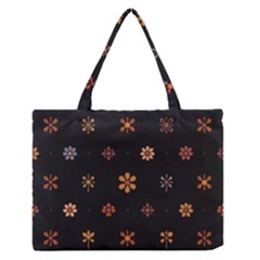 Minimalist Pattern With Simple Lines,flower And Shapes, Creating A Clean And Modern Zipper Medium Tote Bag