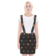 Minimalist Pattern With Simple Lines,flower And Shapes, Creating A Clean And Modern Braces Suspender Skirt by myclothy