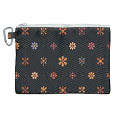 Minimalist Pattern With Simple Lines,flower And Shapes, Creating A Clean And Modern Canvas Cosmetic Bag (xl)