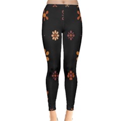 Minimalist Pattern With Simple Lines,flower And Shapes, Creating A Clean And Modern Inside Out Leggings