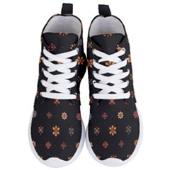 Minimalist Pattern With Simple Lines,flower And Shapes, Creating A Clean And Modern Women s Lightweight High Top Sneakers