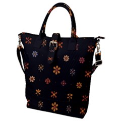 Minimalist Pattern With Simple Lines,flower And Shapes, Creating A Clean And Modern Buckle Top Tote Bag