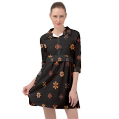 Minimalist Pattern With Simple Lines,flower And Shapes, Creating A Clean And Modern Mini Skater Shirt Dress by myclothy