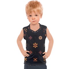 Minimalist Pattern With Simple Lines,flower And Shapes, Creating A Clean And Modern Kids  Sport Tank Top