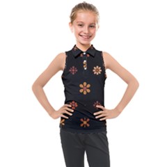 Minimalist Pattern With Simple Lines,flower And Shapes, Creating A Clean And Modern Kids  Sleeveless Polo T-shirt