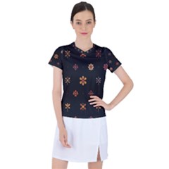 Minimalist Pattern With Simple Lines,flower And Shapes, Creating A Clean And Modern Women s Sports Top