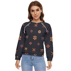 Minimalist Pattern With Simple Lines,flower And Shapes, Creating A Clean And Modern Women s Long Sleeve Raglan T-shirt